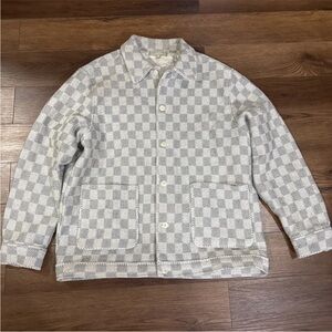 Kith Check Boucle Overshirt ‘Steel’